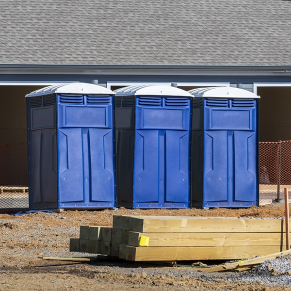 how often are the portable toilets cleaned and serviced during a rental period in Ismay